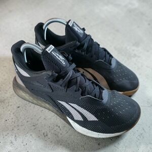 Reebok Nano X Training Shoes Black White Lifting Crossfit Sneakers Womens Size 8